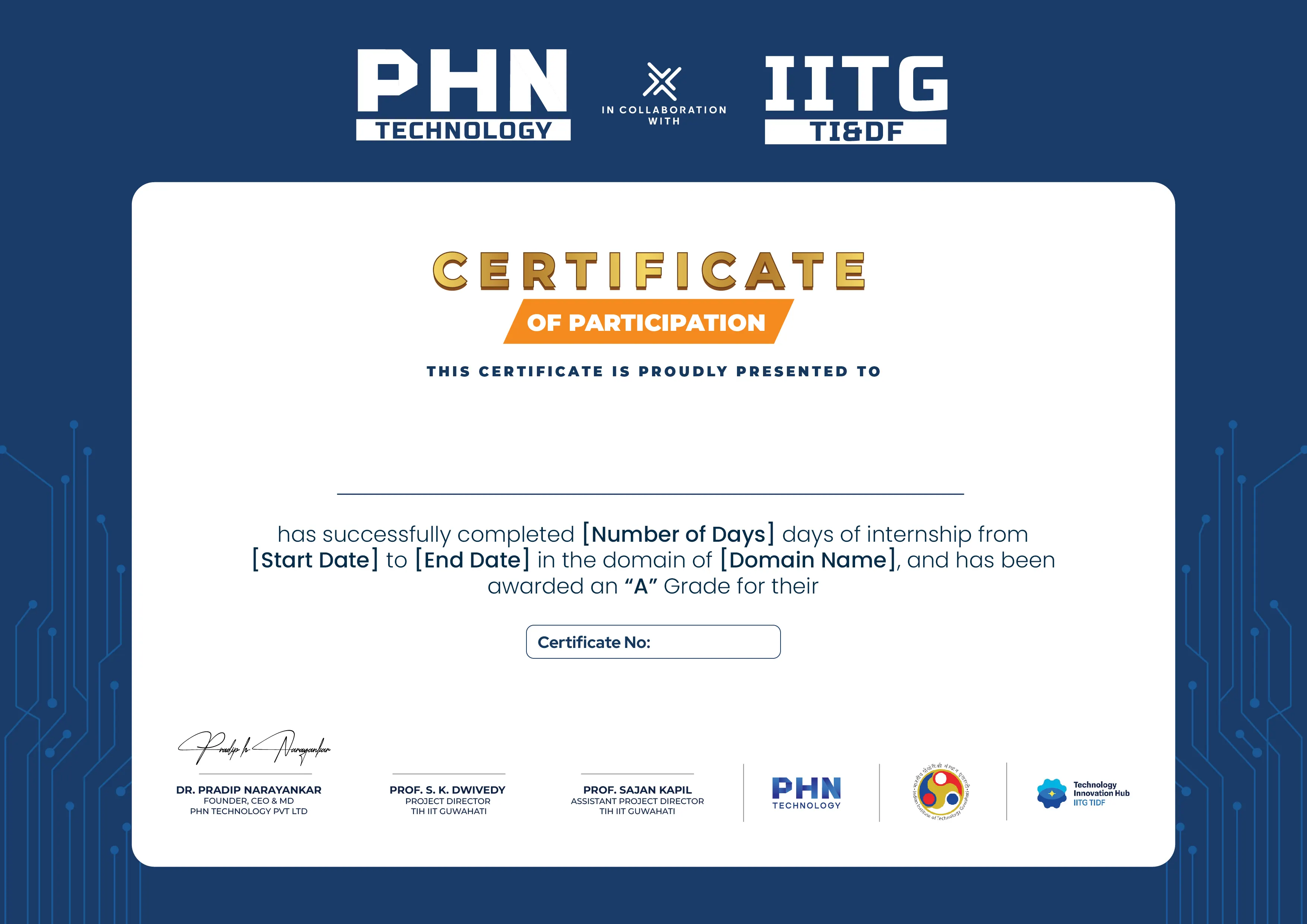 Certificate of Completion — PHN Technology & IIT Guwahati