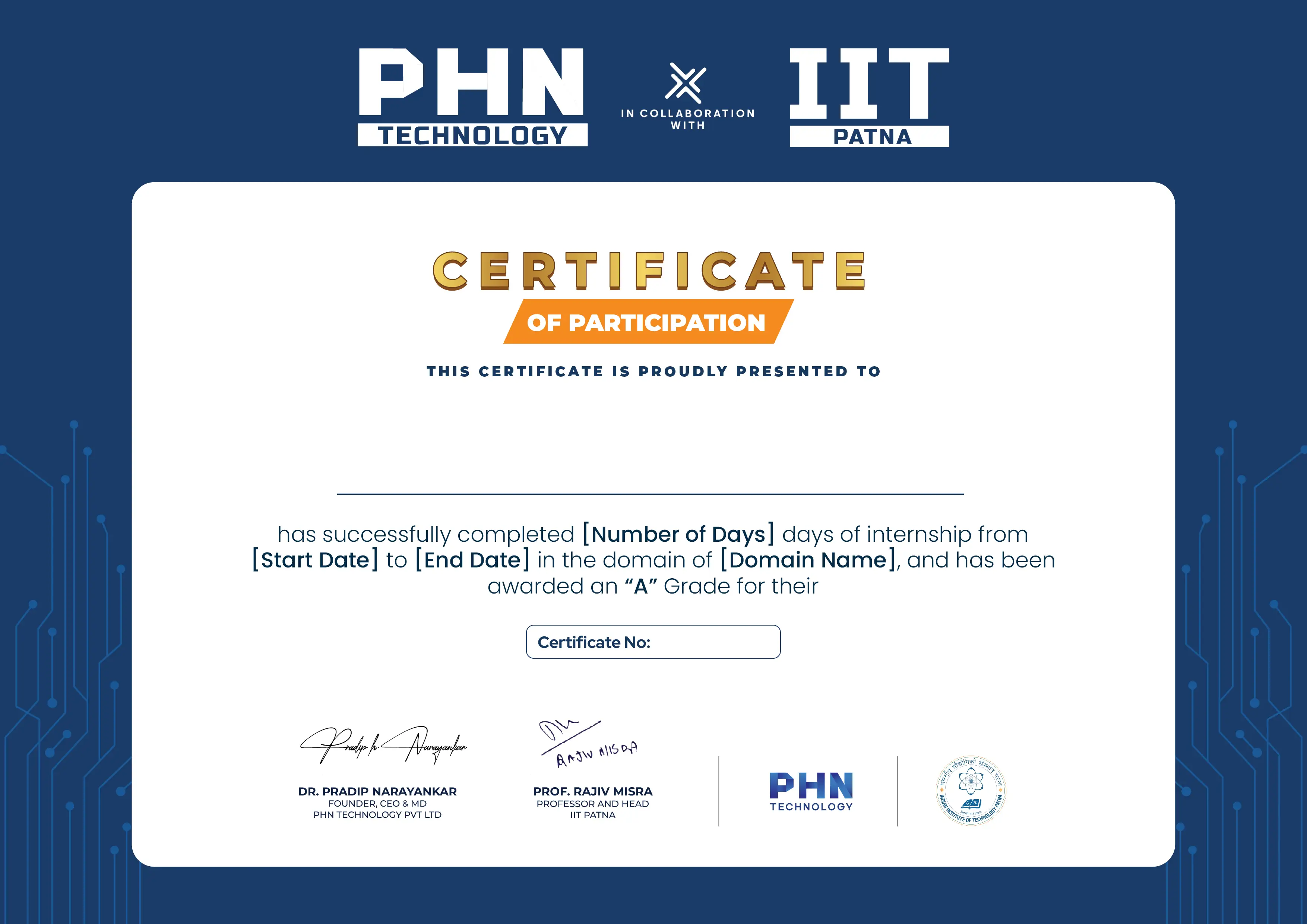 Certificate of Completion — PHN Technology & IIT Patna